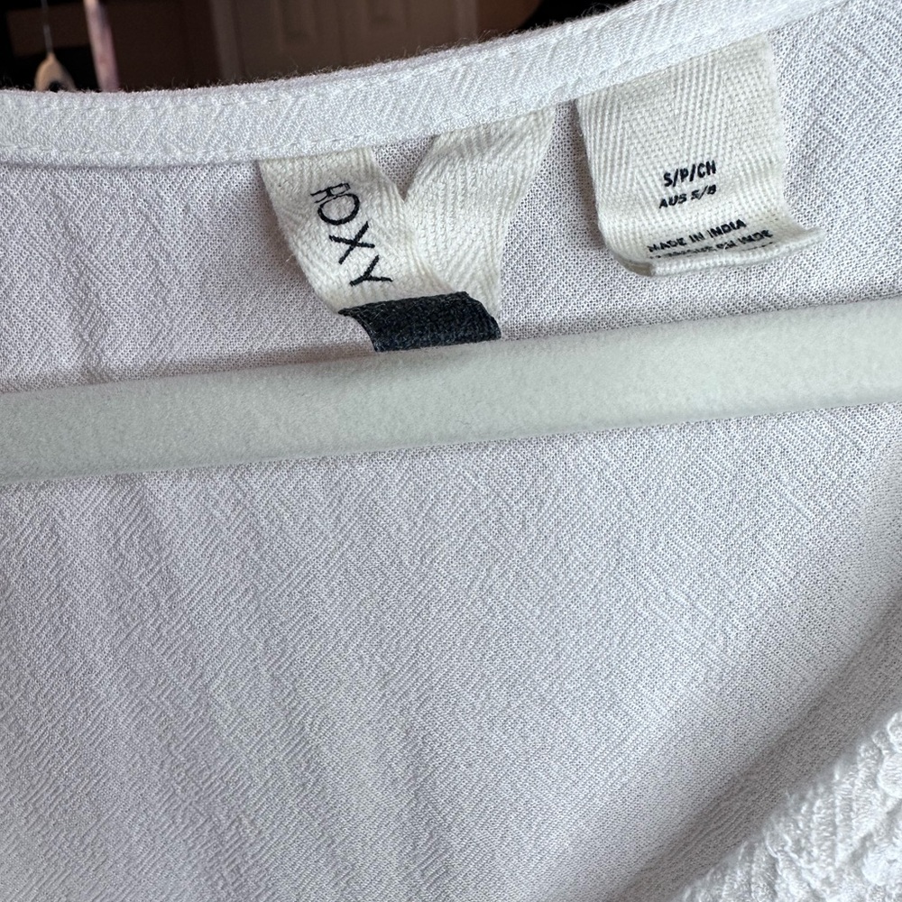 Roxy White Lace Detail Women's Blouse - Picture 5 of 5